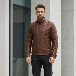 Chaqueta de Cuero para Hombre Resistente al Viento, de Alta Calidad, en Oferta, con el Mejor Diseño, Ropa Masculina - Product Image 1