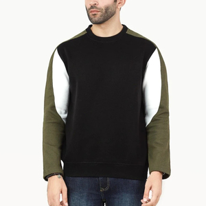 Sweat-shirt à col rond pour homme, imprimé en relief avec blocs de couleur, coupe classique, décontracté, pour l'automne, collection Always Keep Shine - Product Image 1