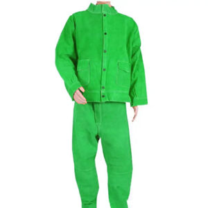 Nouvel ensemble de vêtements de sécurité pour soudeurs : pantalon en cuir et manteau long - Product Image 3