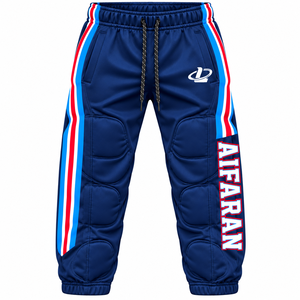 Conjunto de Pantalones y Camiseta de Fútbol Americano Personalizados, Color Azul Marino, para Adultos, Transpirables, con Cuello en V, Uniforme de Equipo, Antibacterianos, Anti-UV, Sin Mangas - Product Image 4
