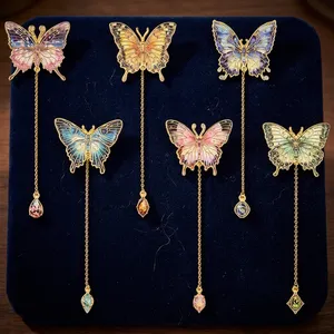 Metal Butterfly <b>Bookmark</b> with Colorful Chain Design Elegant Page Marker for Books Journals Diaries and Gift Collection - Product Image 6