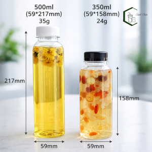 350ml Round PET Plastic <b>Bottle</b> with 38mm Neck Screw Cap for Juice <b>Smoothie</b> Detox Beverages OEM Vietnam Factory Smooth Packaging - Product Image 6