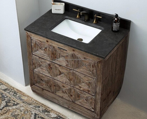 <b>Rustic</b> Single Bathroom Vanity 36 Inch US Vanity <b>Cabinets</b> with Sink Bathroom Furniture - Product Image 6