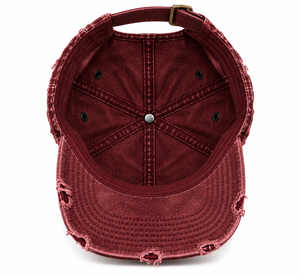 Casquette de baseball unisexe en jean déchiré et délavé à 5 panneaux, style urbain, ajustable, idéale pour l'extérieur - Product Image 3
