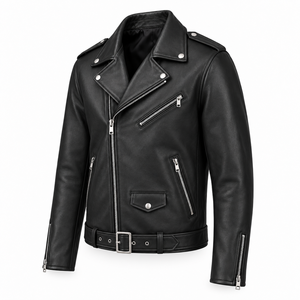 Blouson de moto en cuir personnalisé pour homme avec logo frontal, imperméable, à capuche, style vintage, vêtement d'extérieur d'hiver, haute qualité, fournisseur OEM ODM - Product Image 4