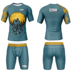Tenues de compression respirantes pour hommes, personnalisées, imprimées numériquement, pour MMA et BJJ, vente en gros directe d'usine - Product Image 1
