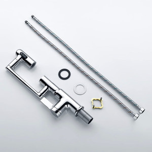 Robinet de salle de bain à affichage numérique en nickel brossé, mitigeur de lavabo pivotant à 1080° avec écran de température pour modernisation de lavabo - Product Image 3