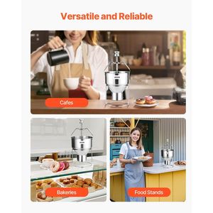 Dosatore Manuale per Ciambelle di Grande Capacità in Acciaio Inox 304, Attrezzatura Commerciale per Panifici, Dispenser per Impasto Regolabile a 6 Spessori - Product Image 6