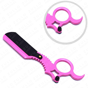 Navaja de Barbero Profesional de Acero Inoxidable Premium con Cuchilla Reemplazable y Empuñadura de Anillo Único para Salón de Belleza - Product Image 5