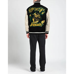 Veste universitaire design personnalisé pour hommes avec col montant, manteau de baseball long et épais avec broderie 3D et patchs Letterman - Product Image 3