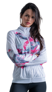 Vestes de football sublimées pour femmes, vestes de course zippées, vêtements de sport pour femmes, vestes d'entraînement, vestes de course sublimées pour femmes - Product Image 4