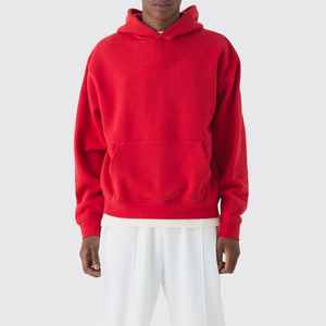 Sweat à capuche unisexe de haute qualité pour homme, 100% coton, molleton épais, coupe oversize, épaules tombantes, coupe carrée courte, avec logo personnalisé, grammage lourd - Product Image 3