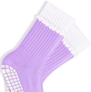 Pilates <b>Socks</b> With <b>Grips</b> for Women Cute Non Slip Crew Gripper Yoga <b>Sock</b>-Grippy Sticky for Hospital/Dance Barre/Workout - Product Image 5