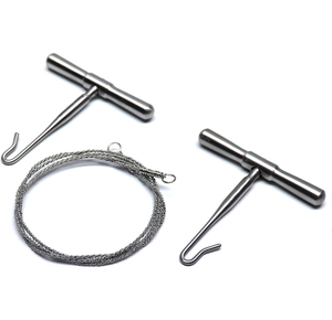 Scie à fil Gigli Dehorners, ensemble de 3 pièces, acier inoxydable, 30 m de fil long avec poignée à 2 crochets pour animaux, bétail, outil vétérinaire - Product Image 3