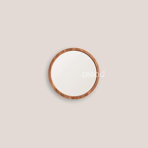 Miroir mural en bois pour coiffeuse, miroir de bureau en bois pour organisation de salle de beauté, accessoire de miroir suspendu en gros - Product Image 3