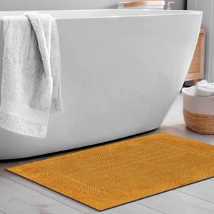 Tapis de bain super absorbant 100% coton pur, super doux, en peluche, fait main, tufté, entièrement réversible, avec support antidérapant recouvert de PVC - Product Image 1