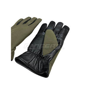 Leather Fashion <b>Gloves</b> Premium Sheepskin Waterproof Canvas Wrist Length Outdoor Sporty Style Mens Winter <b>Gloves</b> - Product Image 3