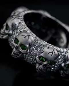 Anillo de Moissanita Creada en Laboratorio, Chapado en Rodio, Estilo Hip-Hop, Gran Venta, Pasa Pruebas, Excelente Regalo para Hombres y Mujeres, Directo de India - Product Image 3