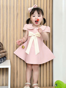 ชุดเดรสสเก็ตเตอร์เด็กผู้หญิง 16 นิ้ว ยี่ห้อ Nhung Nguyen Boutique พร้อมโบว์ผูกหน้าอกขนาดใหญ่ ชุดเดรสวันเกิดเจ้าหญิง รับผลิตแบบ OEM/ODM - Product Image 2
