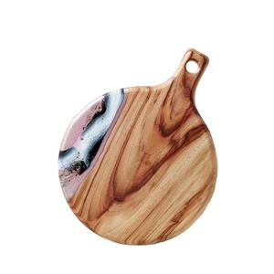 Planche à découper en bois naturel et en résine, nouveau design d'usine, vente en gros, pour la meilleure couleur bleue et le vente - Product Image 1