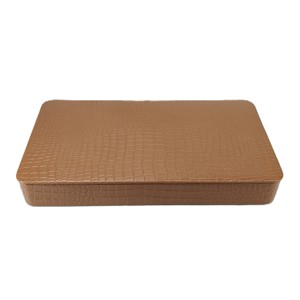 Boîte de rangement pour bijoux en cuir rigide avec fermeture magnétique, disponible en plusieurs couleurs, logo de marque personnalisé, emballage pour exportation mondiale - Product Image 4