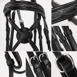 Harnais et bride en cuir anglais pour chevaux, équipement équestre, prix de gros - Product Image 3