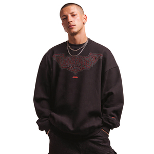 Winter Drop Shoulder <b>Rhinestone</b> Sweatshirts Men's Long Sleeve Pullover <b>Rhinestone</b> Sweat Shirts Men Crew Neck <b>Rhinestone</b> <b>Tops</b> - Product Image 5