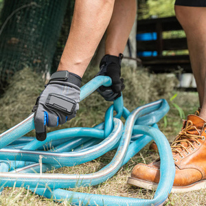 Gants de travail pour mécaniciens en cuir synthétique Amara anti-impact, vente en gros personnalisée, avec poignet réglable certifié CE - Product Image 5