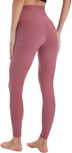 Leggings Deportivos de Cintura Alta para Mujer, Ajustados, para Yoga y Gimnasio, Mezcla de Spandex y Algodón, Transpirables, Antibacterianos, Hasta la Rodilla, Ropa Deportiva Informal - Product Image 3