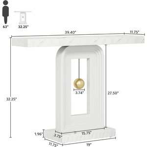 Consolle Lunga Artigianale, Tavolo Laterale Contemporaneo Minimalista per Soggiorno, Hotel, Rustico di Lusso in Legno e Marmo - Product Image 2