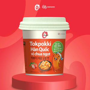 O'Food Tokpokki coréen instantané (gâteau de riz) 105g – Saveur sucré-acide, authentique nourriture de rue, fournisseur en gros - Product Image 1