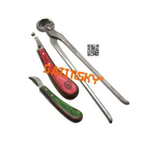 Outil de coupe de couteau de sabot manuel Portable en forme de L pour bétail cheval âne vétérinaire acier inoxydable de haute qualité - Product Image 4