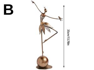 Figura Decorativa de Mujer Bailarina de Danza del Vientre en Metal Dorado, Ideal para Decoración de Salas de Danza y Hogar, Accesorio Decorativo para Amantes de la Danza - Product Image 2