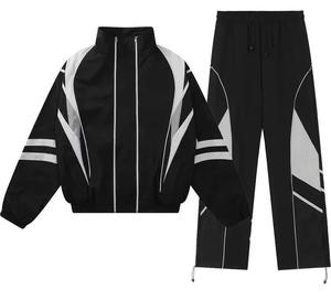 Ensemble de survêtement pour homme en nylon et polyester respirant, coupe-vent décontracté, deux pièces - Product Image 2