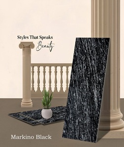 Dark Black Glazed Vitrified Tiles with Golden Veins Full Black Porcelain Tiles in 600x1200MM Size Elegant Commercial Interior - Product Image 4