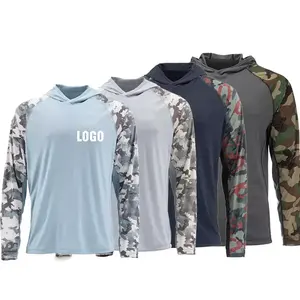 Sweat à capuche léger pour homme, respirant, à manches longues, avec logo personnalisé, service OEM, nouvelle collection, UPF 50, pour la chasse et la pêche - Product Image 6