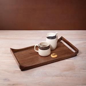 Plateau en bois Plateau En Bois Rustique Style Écologique Octogone Forme Ronde Acacia Noyer Plateau de Service En Bois 3 - Product Image 6