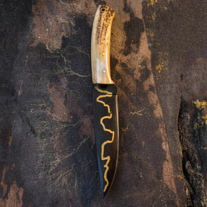 Couteau de chasse Viking fait main : lame en acier inoxydable pleine longueur, fourreau en cuir - Product Image 6