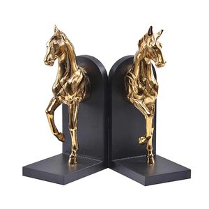 Luxury Gold Metal Bookends Durable Aluminium Shelf Decor for Organizing Heavy <b>Books</b> - Product Image 5