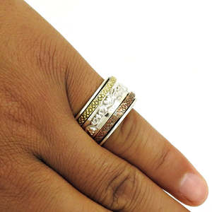 Hot Fashion 925 Sterling Silver Boho <b>Rings</b> Handmade Everyday Wear Jewelry For Anxiety Relief For Weddings Direct Factory Price - Product Image 2