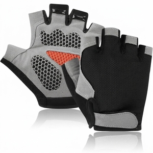 Cycling Sports <b>Gloves</b> Half Finger <b>Thin</b> Breathable Anti-slip Wear-resistant Summer Outdoor Polyester Hook & Loop Closure Unisex - Product Image 1
