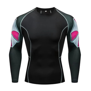 Rashguard à manches longues respirant et à séchage rapide pour homme, dernier design, en Spandex/Polyester, fabriqué avec les meilleurs matériaux, service de vente en gros avec logo - Product Image 1