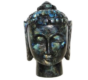 Top Selling Home Decor Natural Labradorite <b>Buddha</b> <b>Head</b> Carving Handcrafted Statue Sculpture All Size Available - Product Image 3
