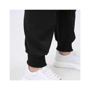 Men's <b>Black</b> Sweatpants With Sequined <b>Feather</b> Print Elastic Waist Drawstring Casual Joggers Autumn Style - Product Image 4