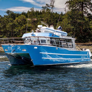 เรือคาตามารันอลูมิเนียม Kinocean ปี 2026 สำหรับตกปลาแบบมีห้องโดยสาร พร้อมมอเตอร์ติดท้ายเรือ สำหรับการพักผ่อนในทะเลน้ำเค็ม ขายส่ง - Product Image 1