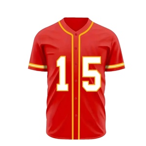 Best Material Customized Printed Breathable Baseball Jersey Anti-Bacterial Quick Dry Sports Wear at <b>Cheap</b> Price <b>Set</b> Style - Product Image 1