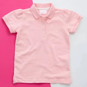 Camiseta Polo Estampada para Niñas, Producción en Masa, Informal, Tejida, de Manga Larga, Transpirable, 100% Algodón, Cuello Elegante - Product Image 5