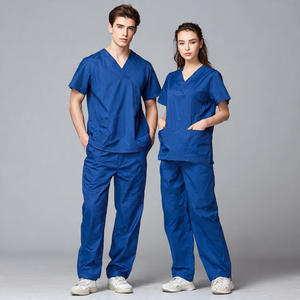 Hot Sale Custom Nurse Uniform <b>Scrub</b> Sets Cotton Knitted Breathable Comfortable Unisex Medical <b>Scrubs</b> for Hospital - Product Image 3