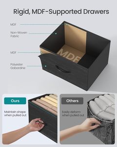 ตู้ลิ้นชักผ้า 8 ช่อง สีดำอีโบนี สไตล์โมเดิร์น สำหรับเฟอร์นิเจอร์ห้องนอน - Product Image 4