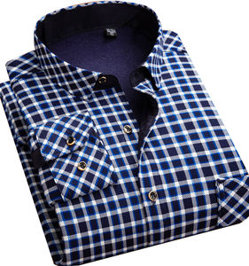 Camisa de Franela para Hombre, Elegante, OEM/ODM, Manga Larga, a Cuadros, Invierno, 100% Algodón, Corte Regular - Product Image 6